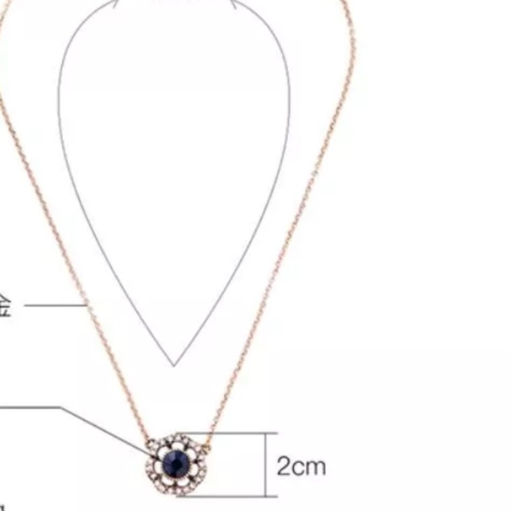 Cute Betsey Johnson alloy rhinestones necklace 🌺 - Picture 4 of 8